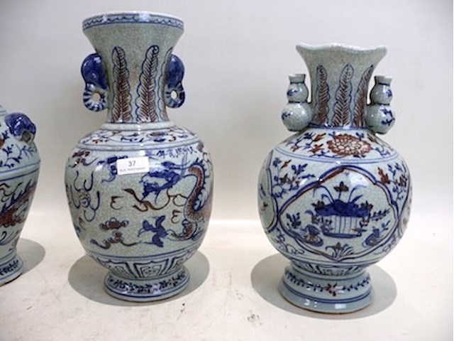 Decoratieve vaas (x4) - afbeelding 2 van  4