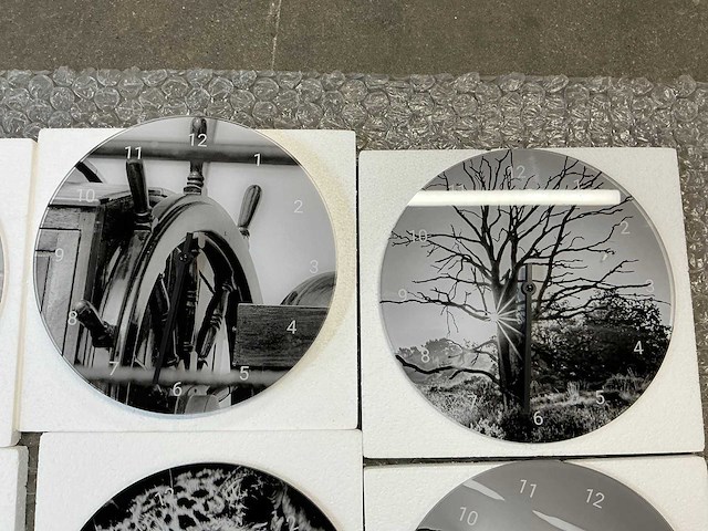 Decoratieve wandklok (8x) - afbeelding 5 van  7