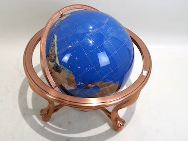 Decoratieve wereldbol blauw - afbeelding 2 van  5