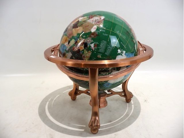 Decoratieve wereldbol groen - afbeelding 1 van  5