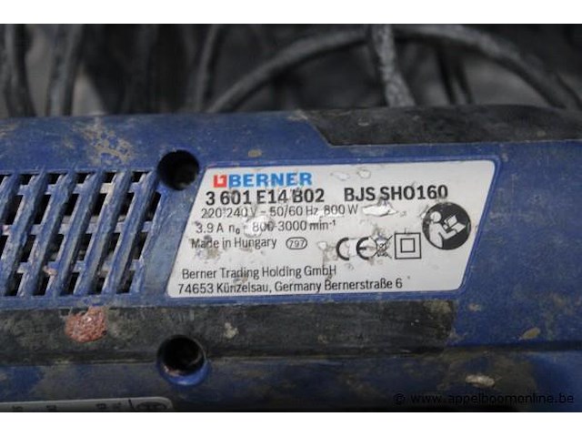 Decoupeerzaag - berner - bjs sho160 800w toebehoren - zaagbladen, koffer - afbeelding 2 van  2