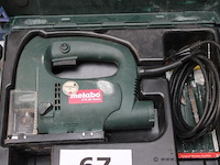 Decoupeerzaag - metabo - ste 90 quick hammerboor - hitachi - dv 12v toebehoren - kabels, zaagbladen, koffer - afbeelding 2 van  3