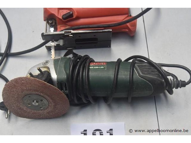 Decoupeerzaagmachine makita plus slijptol bosch pws850-125, werking niet gekend - afbeelding 3 van  3