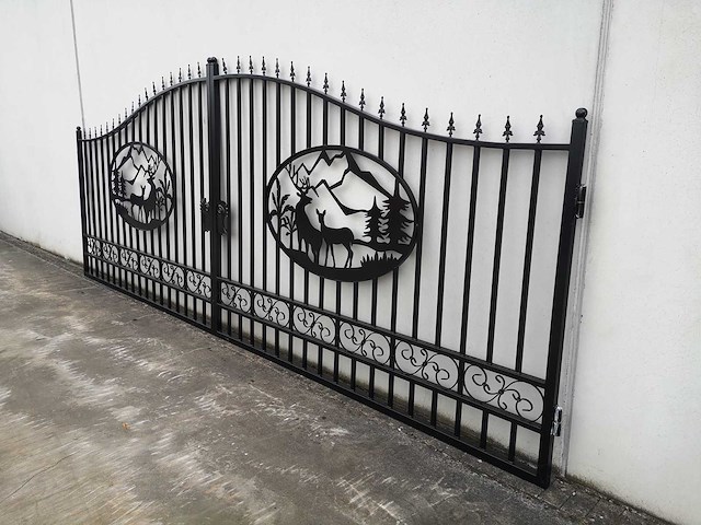 Deer design gate 6000mm - poort - afbeelding 11 van  16