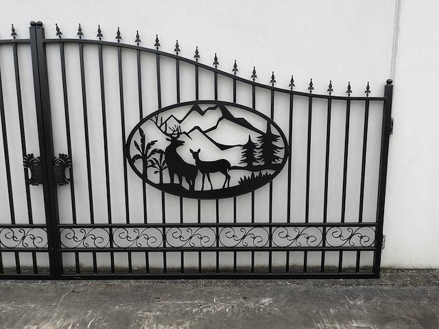 Deer design gate 6000mm - poort - afbeelding 12 van  16