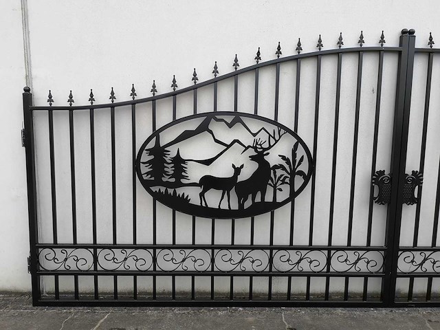 Deer design gate 6000mm - poort - afbeelding 13 van  16