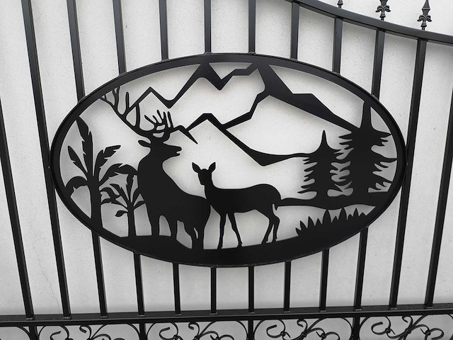 Deer design gate 6000mm - poort - afbeelding 15 van  16