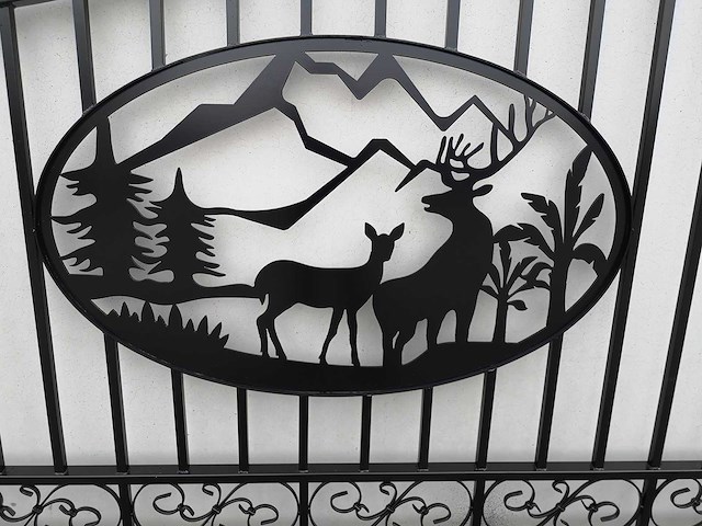 Deer design gate 6000mm - poort - afbeelding 14 van  16
