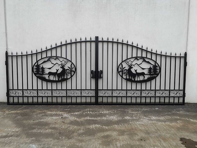 Deer design gate 6000mm - poort - afbeelding 9 van  16