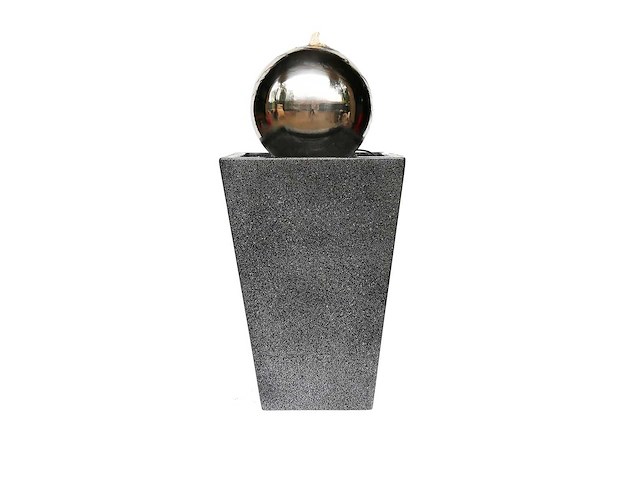 Dehner tuinfontein kioto met ledverlichting, ca. 83×34×34cm, roestvrij staal - afbeelding 1 van  3