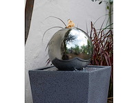 Dehner tuinfontein kioto met ledverlichting, ca. 83×34×34cm, roestvrij staal - afbeelding 2 van  3
