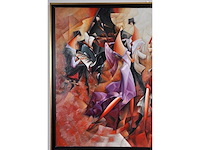 Dejoux - le bal - olie op doek - 90x120 cm - afbeelding 6 van  8