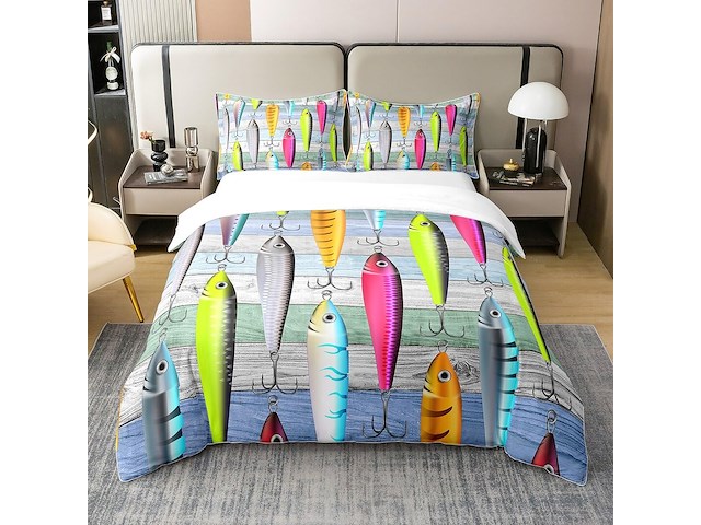 Dekbedset 135*200 vishaken - afbeelding 1 van  1