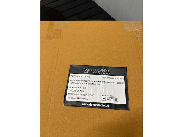 Dekocandle wooden round plateau - afbeelding 2 van  2