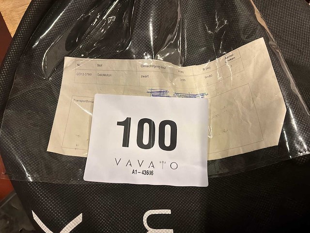 Dekomolton zwart plafonddoek - afbeelding 2 van  2