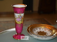 Dekseldoosje, vaasje geschilderd en verguld dieue caelsbad - afbeelding 2 van  6