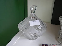 Dekselpot in kristal - afbeelding 1 van  1