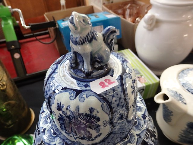 Dekselvaas petrus regout & co (met merkteken) - afbeelding 2 van  3