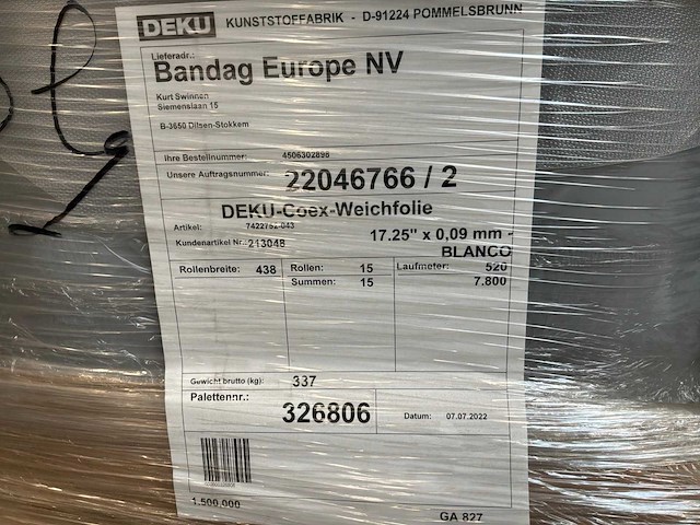 Deku-coex blanco verpakkingsfolie - afbeelding 3 van  13