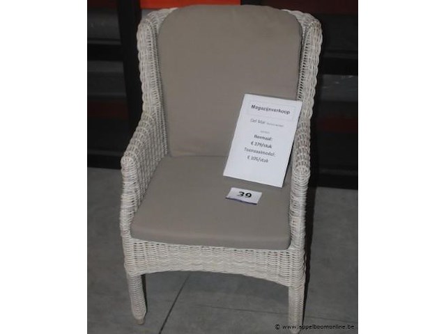 Del mar stoel inclusief 2 kussens - hularo wicker provance (up) - afbeelding 1 van  1