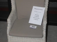 Del mar stoel inclusief 2 kussens - hularo wicker provance (up) - afbeelding 1 van  1