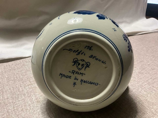 Delfts blauw “ram” decoratieve kan - afbeelding 5 van  5