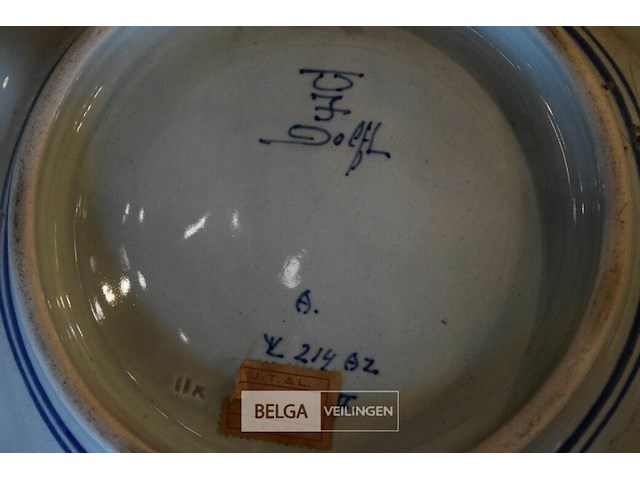 Delftsblauwe plooischotel - afbeelding 3 van  3