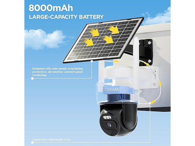 Delgeo 4g aov outdoor ai-camera op zonne-energie - afbeelding 3 van  5