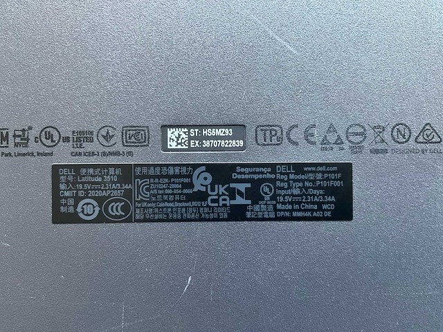 Dell latitude 3510 laptop - afbeelding 4 van  4