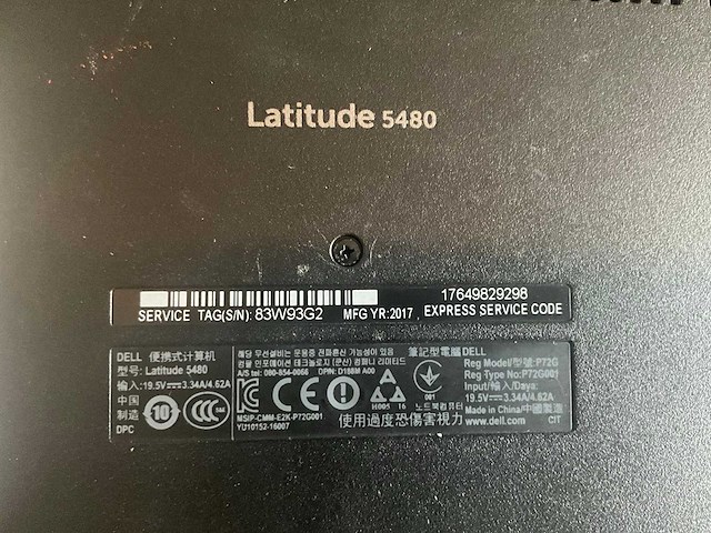 Dell latitude 5480 laptop - afbeelding 5 van  7