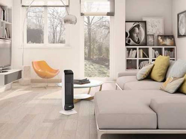 Delonghi hfx25s20 200w witte/zwarte verwarming - afbeelding 1 van  7