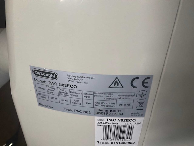 Delonghi pac n82eco airconditioning - afbeelding 4 van  5