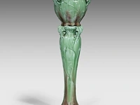 Delphin massier (1836-1907), a jardinière on stand decorated with thistles, total h: 145 cm - afbeelding 2 van  9