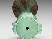 Delphin massier (1836-1907), a jardinière on stand decorated with thistles, total h: 145 cm - afbeelding 6 van  9