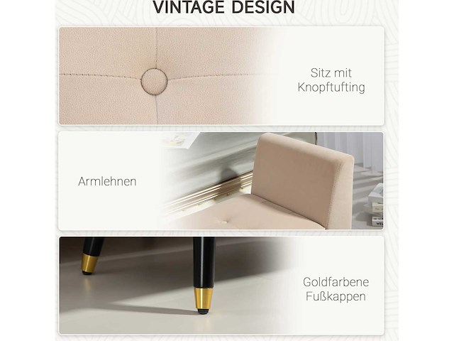 Deluxe bankje met stoffering en opbergruimte - afbeelding 7 van  11