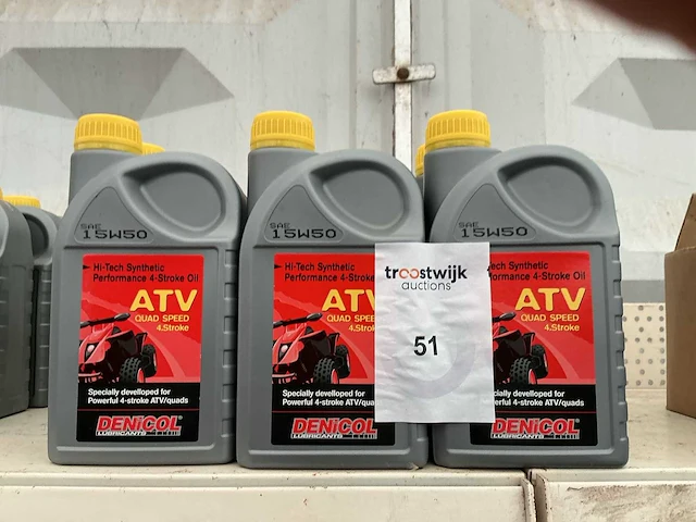 Denicol inhoud 1 liter 15w50 quad 4 takt motorolie (12x) - afbeelding 1 van  1