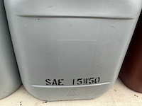 Denicol inhoud 30 liter sae 15w50 spoel oil + motor oil smeermiddel (2x) - afbeelding 2 van  2