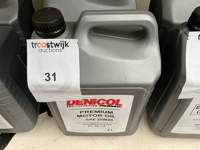 Denicol inhoud 5 liter 20w20 motor olie (2x) - afbeelding 1 van  1