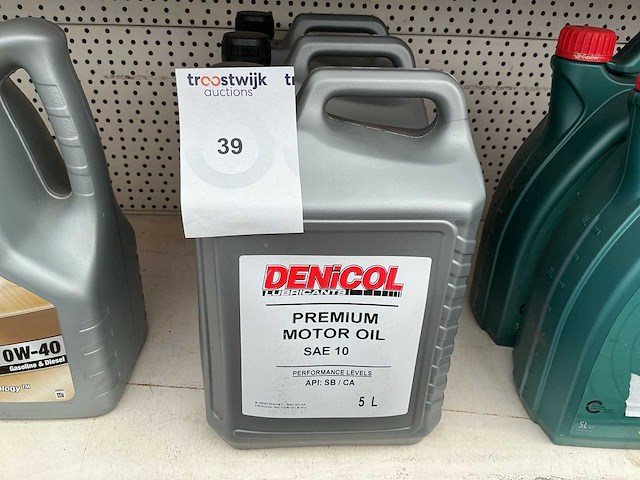 Denicol inhoud 5 liter sae 10 motor olie smeermiddel (3x) - afbeelding 1 van  1