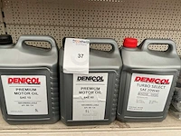 Denicol inhoud 5 liter sae 10,sae 60,sae 20w40 motor olie (3x)