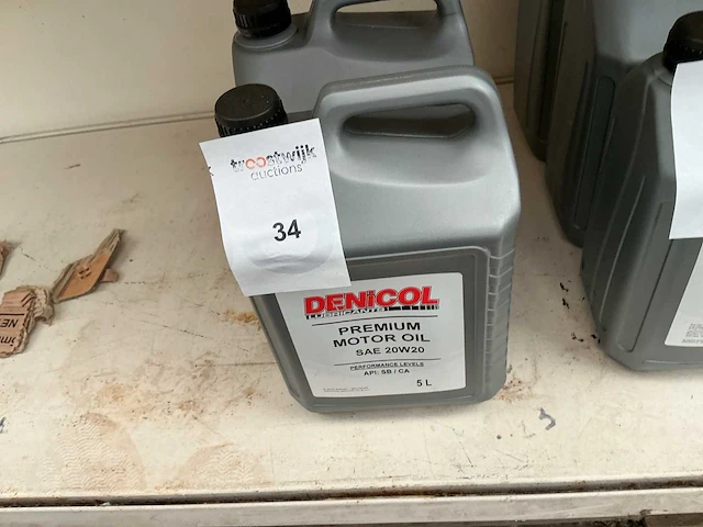 Denicol inhoud 5 liter sae 20w20 motor olie (2x) - afbeelding 1 van  1