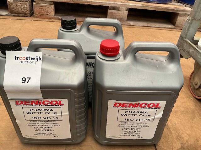 Denicol, inhoud 5 liter vg 15 witte pharma olie (2x) - afbeelding 1 van  1