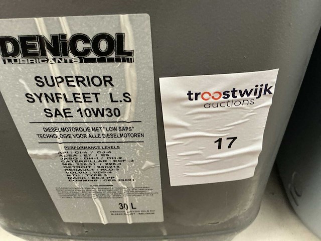Denicol,diesel motorolie,sae 10w30,inhoud 30 liter - afbeelding 2 van  2
