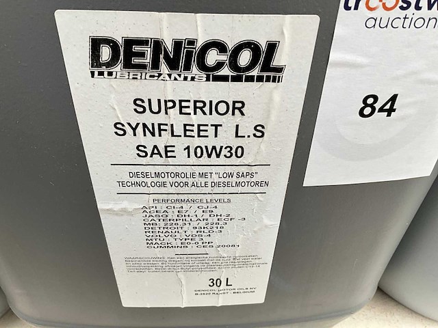 Denicol,diesel motorolie,sae 10w30,inhoud 30 liter - afbeelding 1 van  2