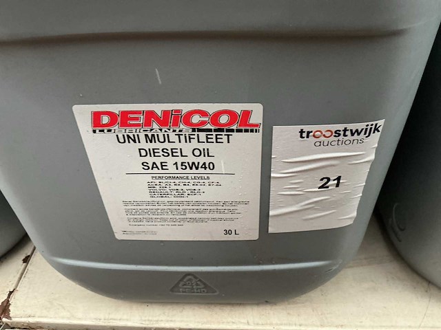 Denicol,diesel motorolie,sae 15w40,inhoud 30 liter - afbeelding 1 van  2