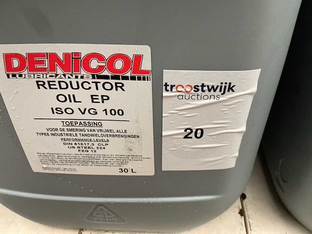 Denicol,reductor ep iso vg 100 tandwielolie,inhoud 30 liter - afbeelding 2 van  2