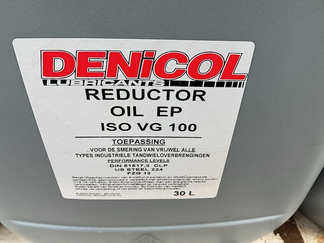 Denicol,reductor ep iso vg 100 tandwielolie,inhoud 30 liter - afbeelding 2 van  2