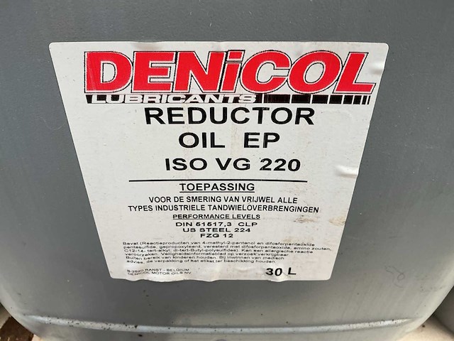 Denicol,reductor ep iso vg 220 tandwielolie,inhoud 30 liter - afbeelding 2 van  2