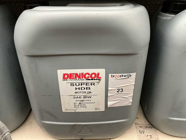 Denicol,super hdb motorolie sae 10 vv,inhoud 30 liter - afbeelding 2 van  2