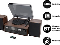 Denver mrd-52 darkwood, dab+ radio en cd speler - donker hout